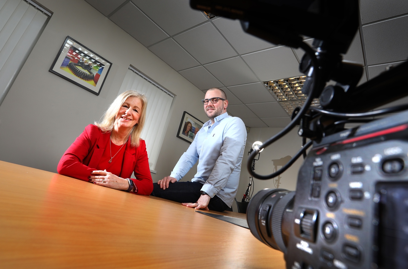 Carolyn McGregor of NEL Fund Managers with Media Borne founder and managing director Chris Thompson.