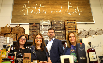 L-R) Laura Millar (Heather & Bale co-director), Carolyn Wilson (Heather & Bale co-director), Jonathan Armitage (investment executive at NEL Fund Managers) and Susan Smith (Heather & Bale co-director).