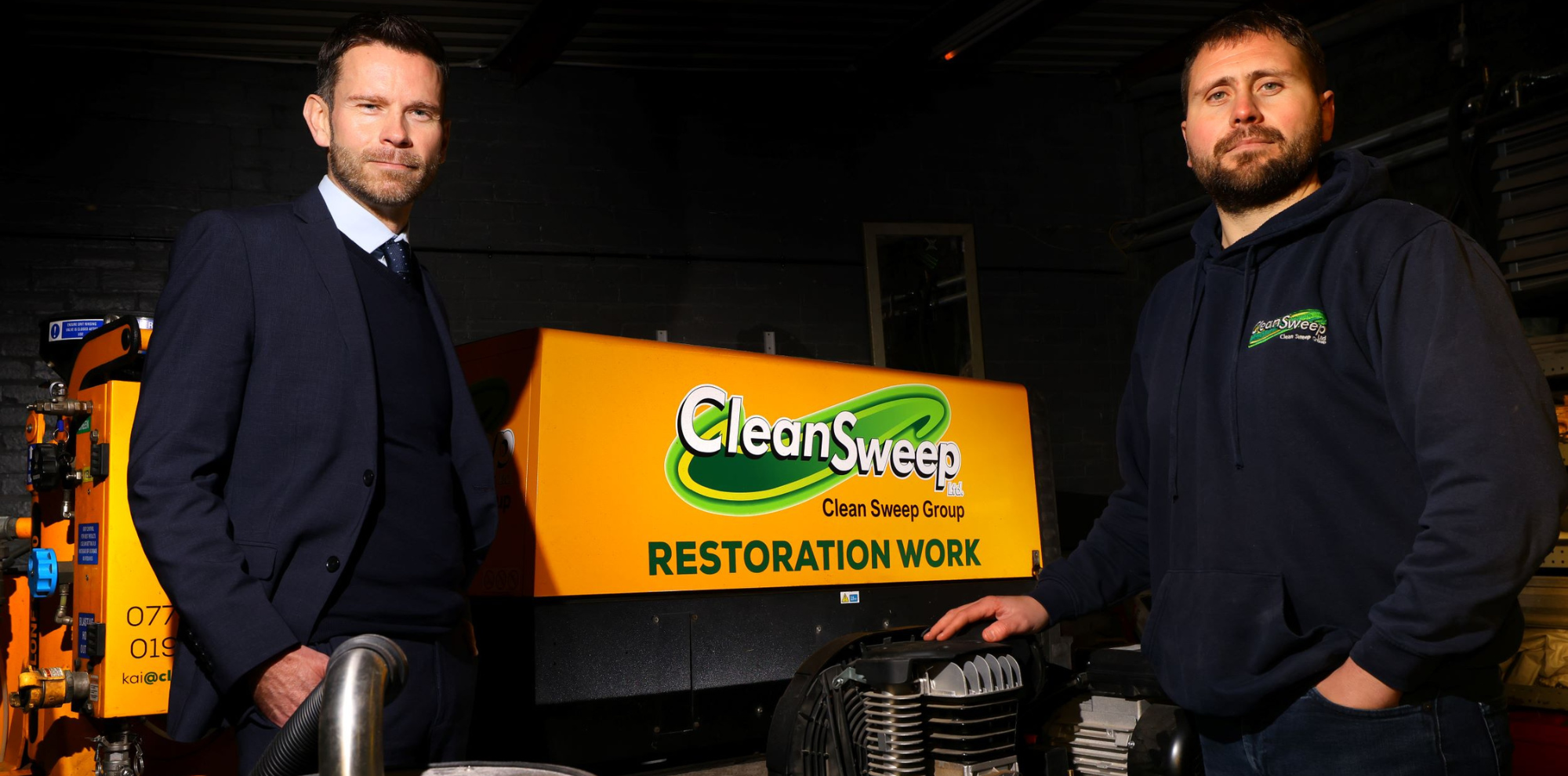 Jonathan Armitage of NEL Fund Managers with Kai Kristiansen of Clean Sweep